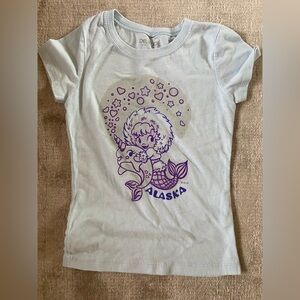 Free with Purchase! Kids' Light Blue T-Shirt with Purple Mermaid Design Alaska!